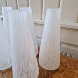 Set of 5 Opaline Tulips Clichy Speckled Glass