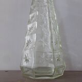 Chiseled glass bottle