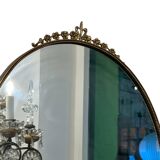 Italian 1940-50’s brass frame mirror.