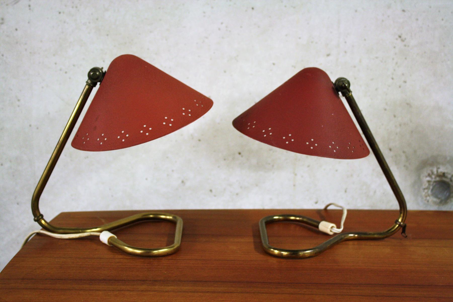 Pair of desk lamps mid century by Erik Wärna for Rydahls 1950 s
