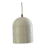 White metal pendant light - 70s/80s suede