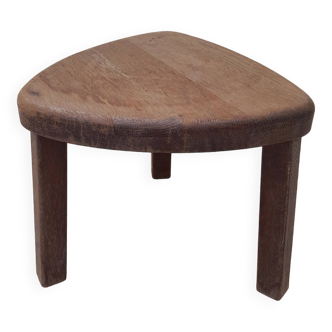 Tabouret vintage bois massif année 50