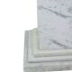 Pair of Art Deco style columns, in white marble, 20th century