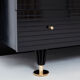 Commode laquée noire laiton signée Pierre Cardin 1980