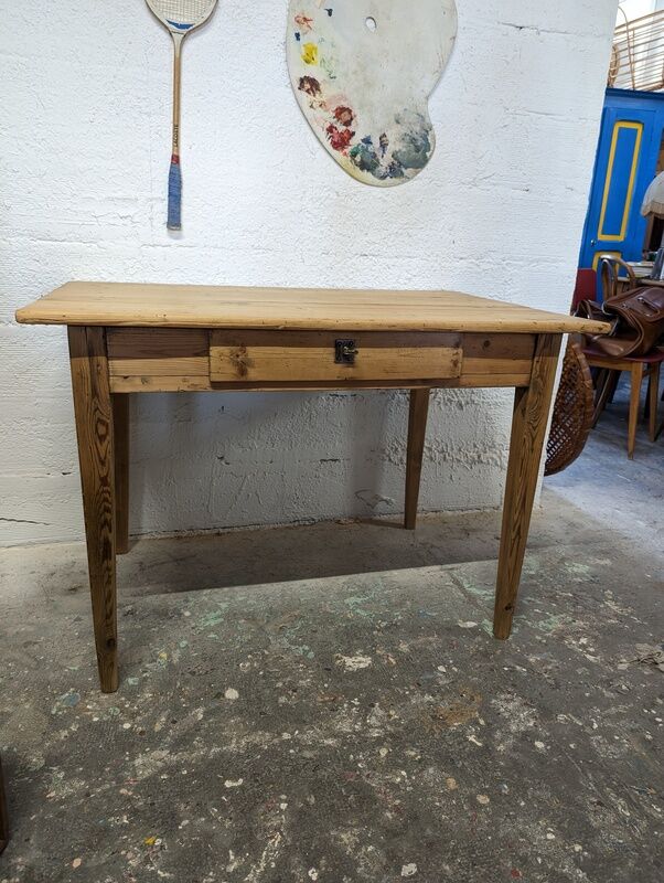 Light wood farmhouse table