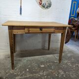 Light wood farmhouse table