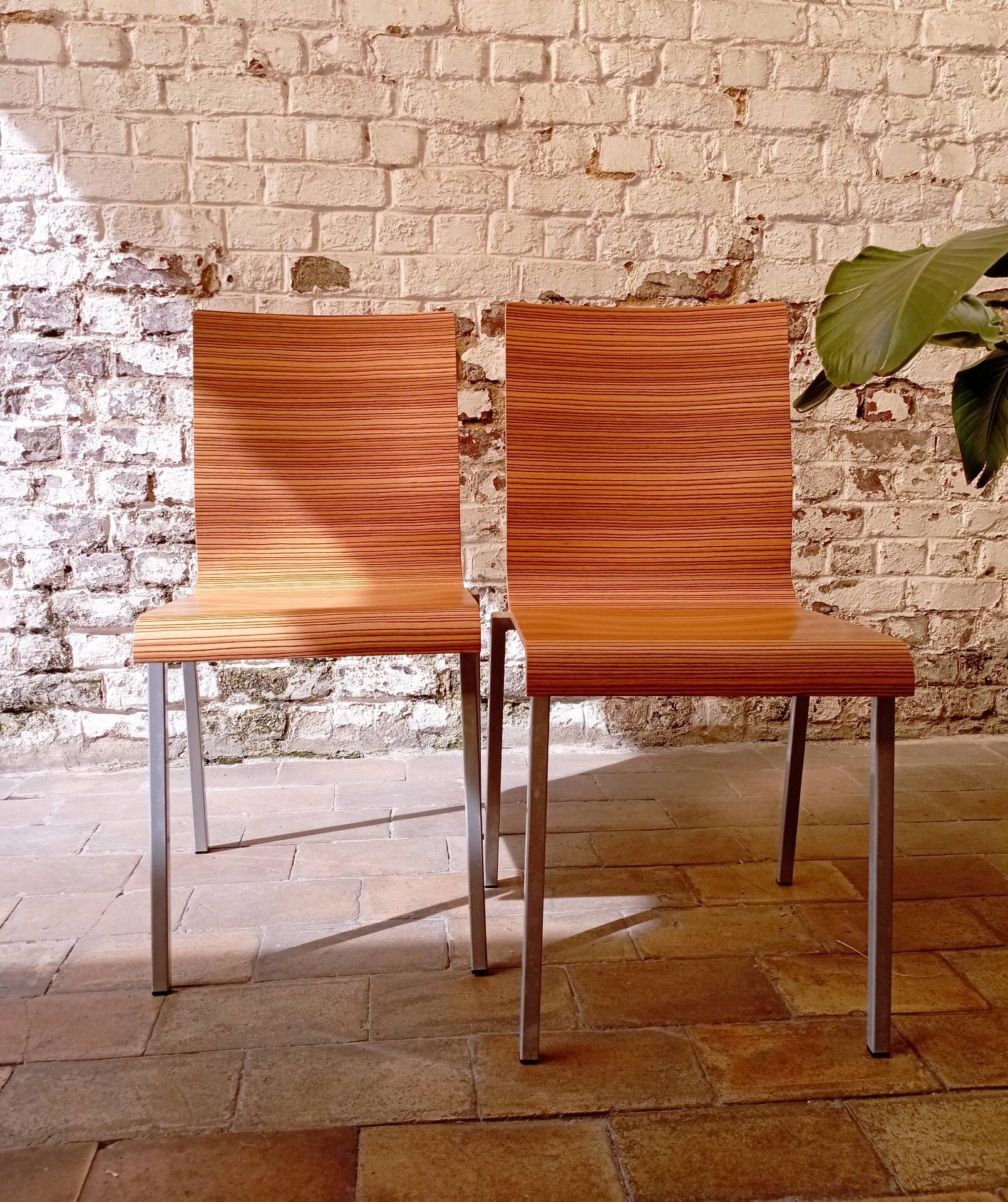 Pair of vintage Kuadra chairs / Pedrali - Italian design