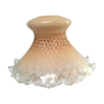 Old vintage opaline pink light orange shade