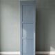 Vintage grey wooden wardrobe from 1914.