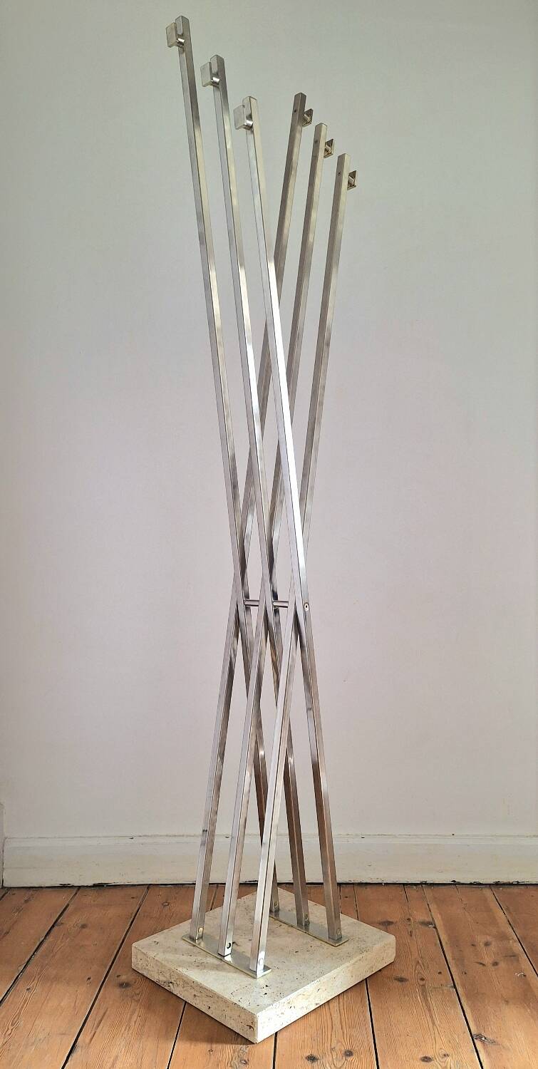 Vintage Roméo Rega coat rack, antique entrance furniture