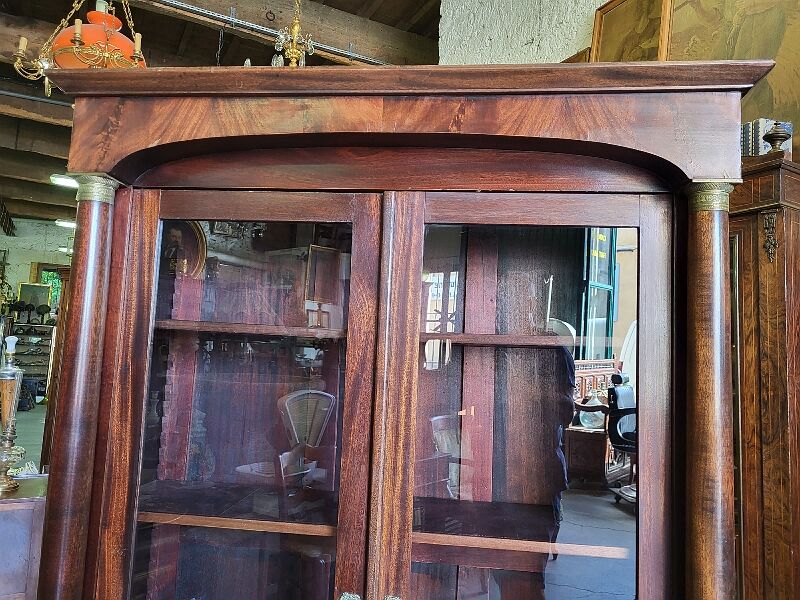 Empire library showcase in mahogany