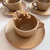 French stoneware cup and saucer