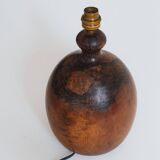 Monoxyle lamp base in elm burl, Anonymous craftsmanship, 1960s