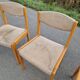 Set of 6 vintage beech chairs to clean or reupholster