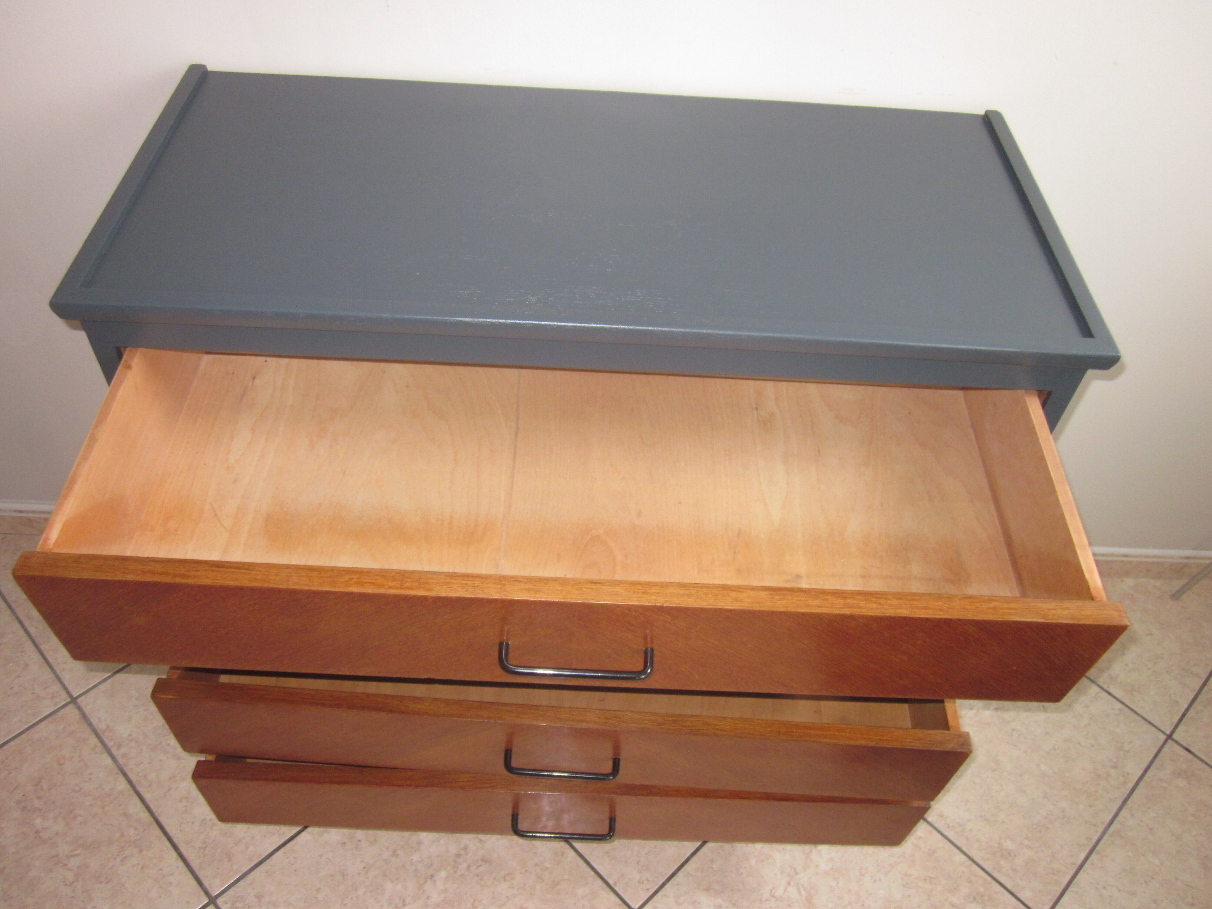 Vintage anthracite grey dresser