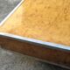 Table basse en loupe d'orme années 70