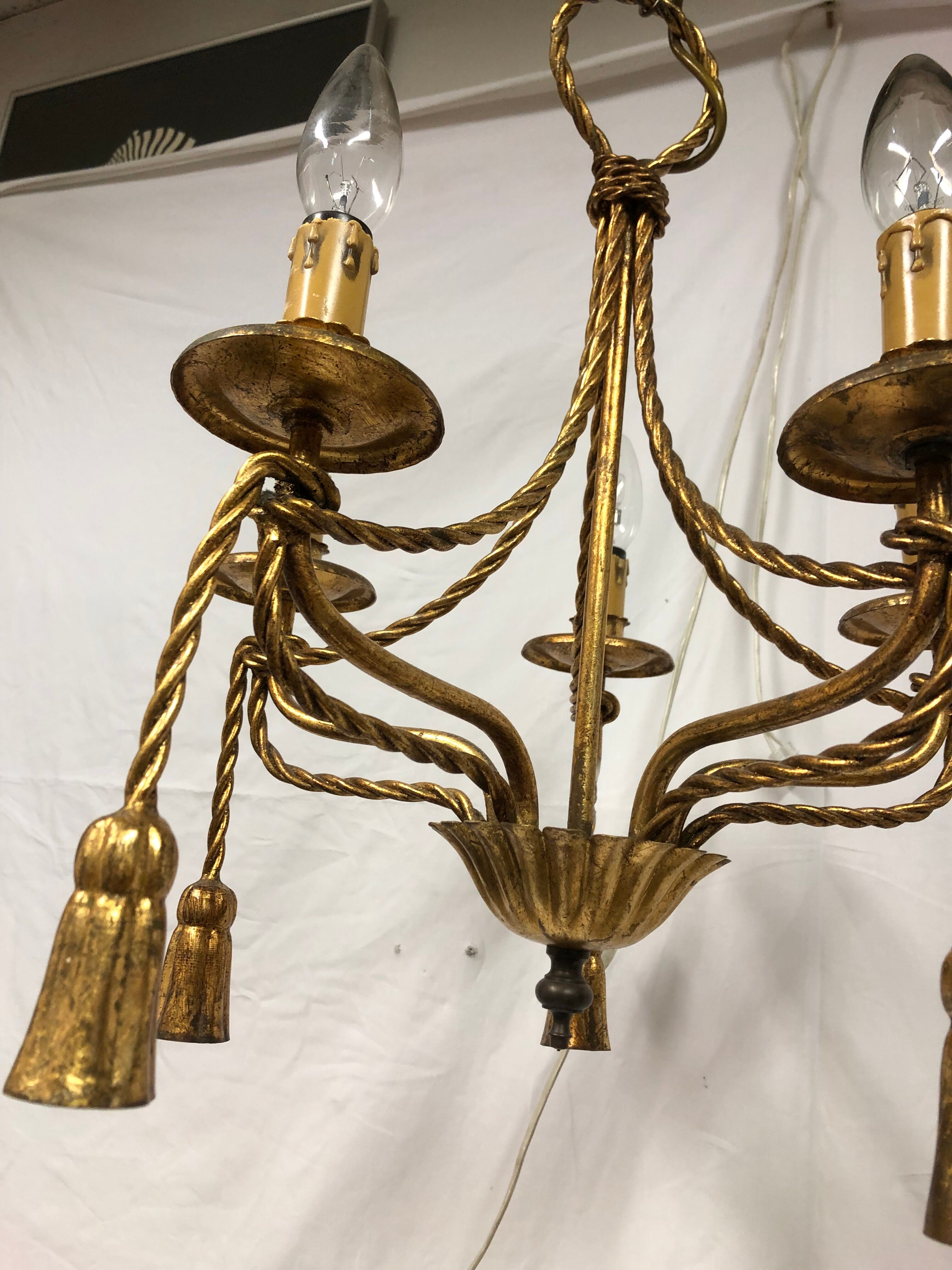 Golden chandelier 1970