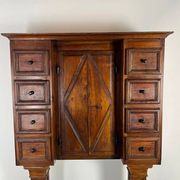 Walnut cabinet with 8 drawers Stipo Monetiere, Piedmont 17th century, furniture Italy 17th century