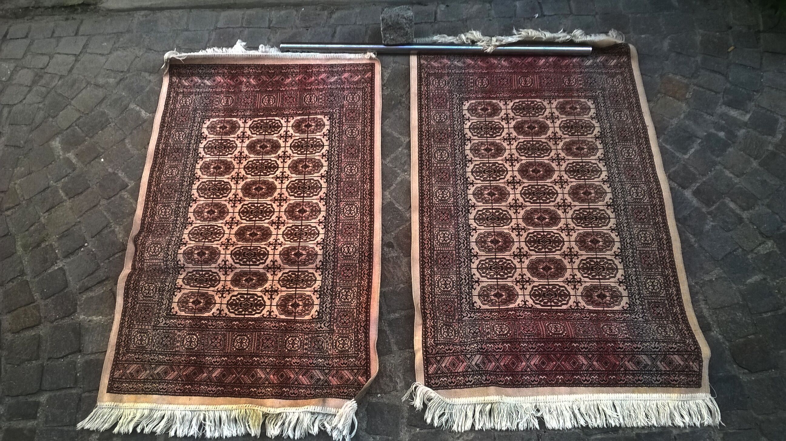 Pair of vintage carpets 112 x 68 cm