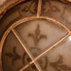 Set of 4 decorative carved glass windows from the 1900s