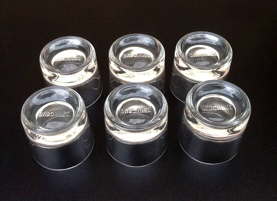6 Dubonnet aperitif glasses Thick transparent glass