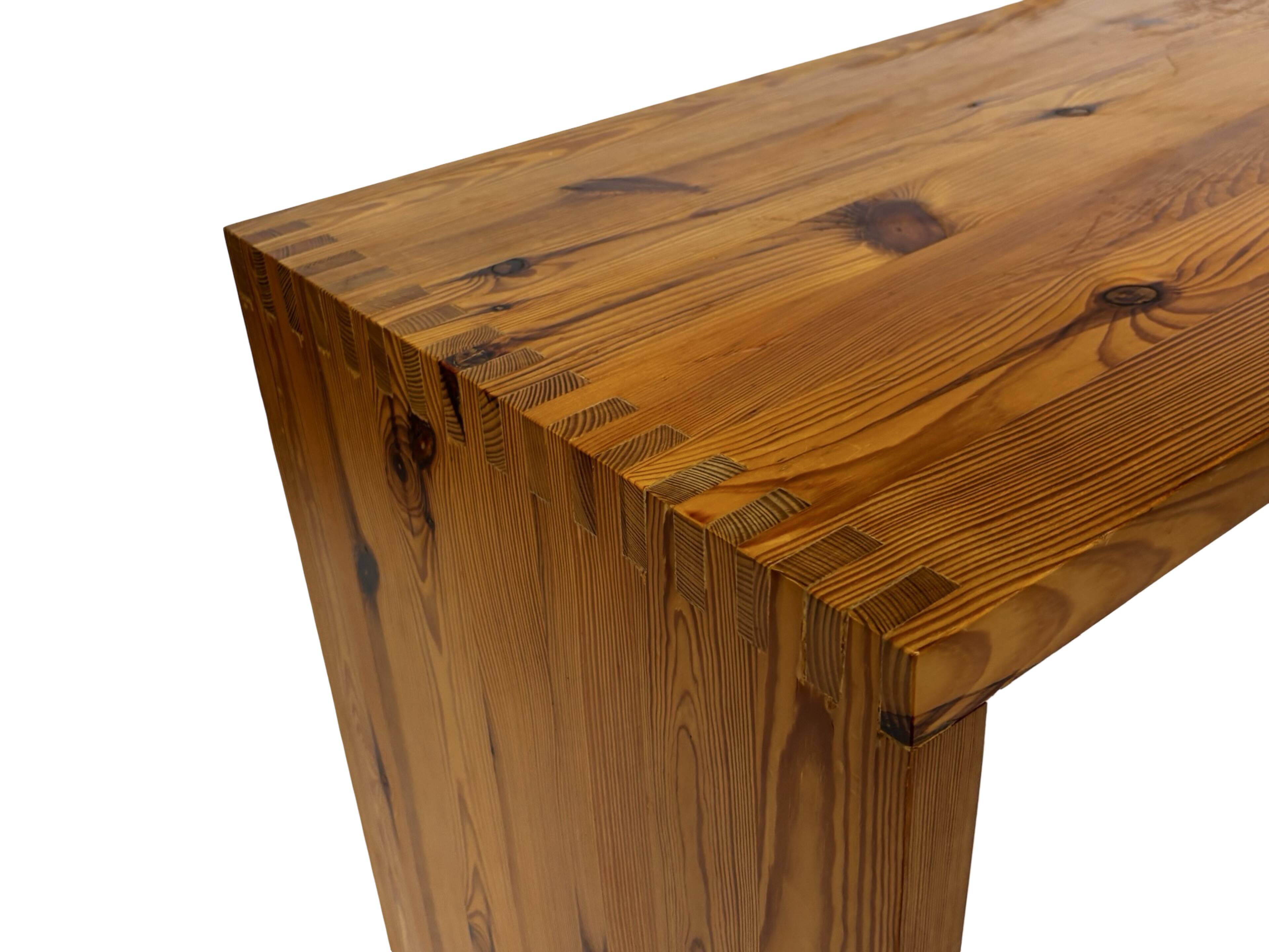 Table d'appoint vintage Ate Van Apeldoorn, pin, années 1970
