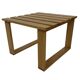 Vintage 1970s coffee table/side table, white oak slats slatted design