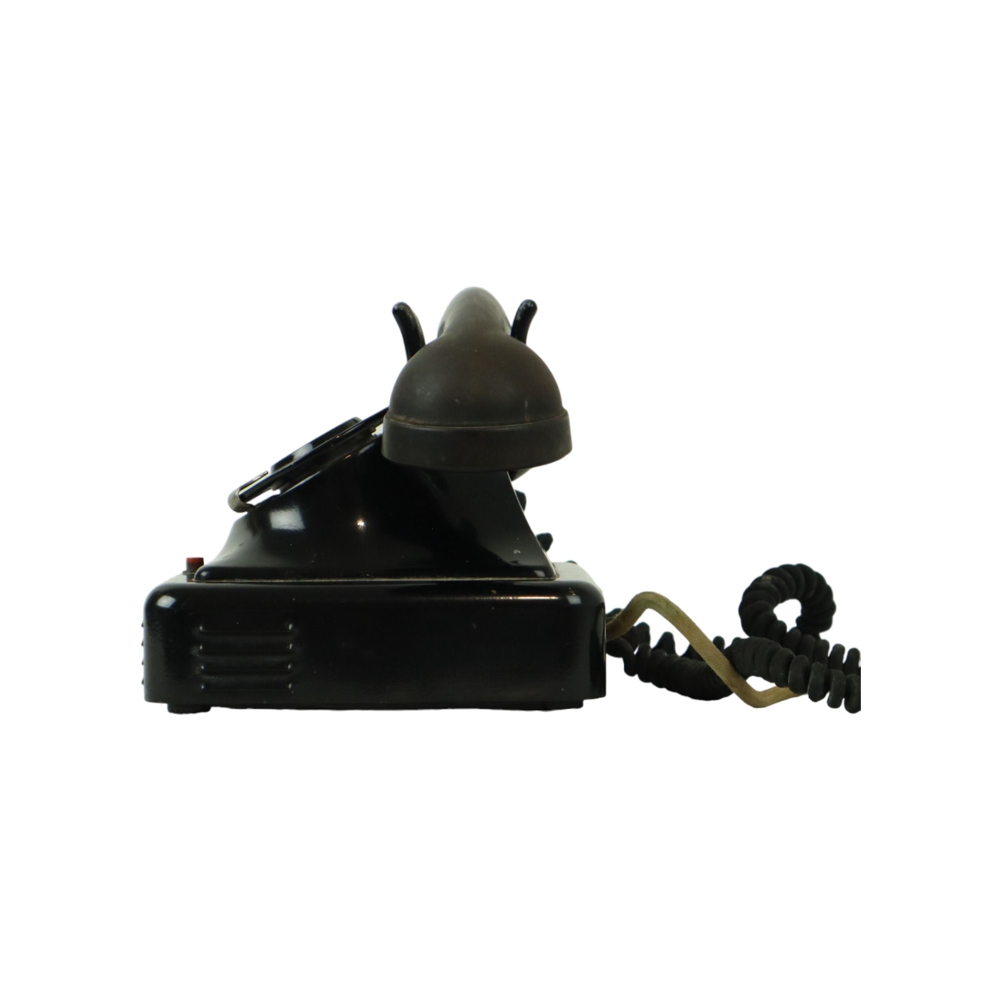 Old Turntable Telephone Bakelite And Metal Bell Telephone Company Belgium 1939