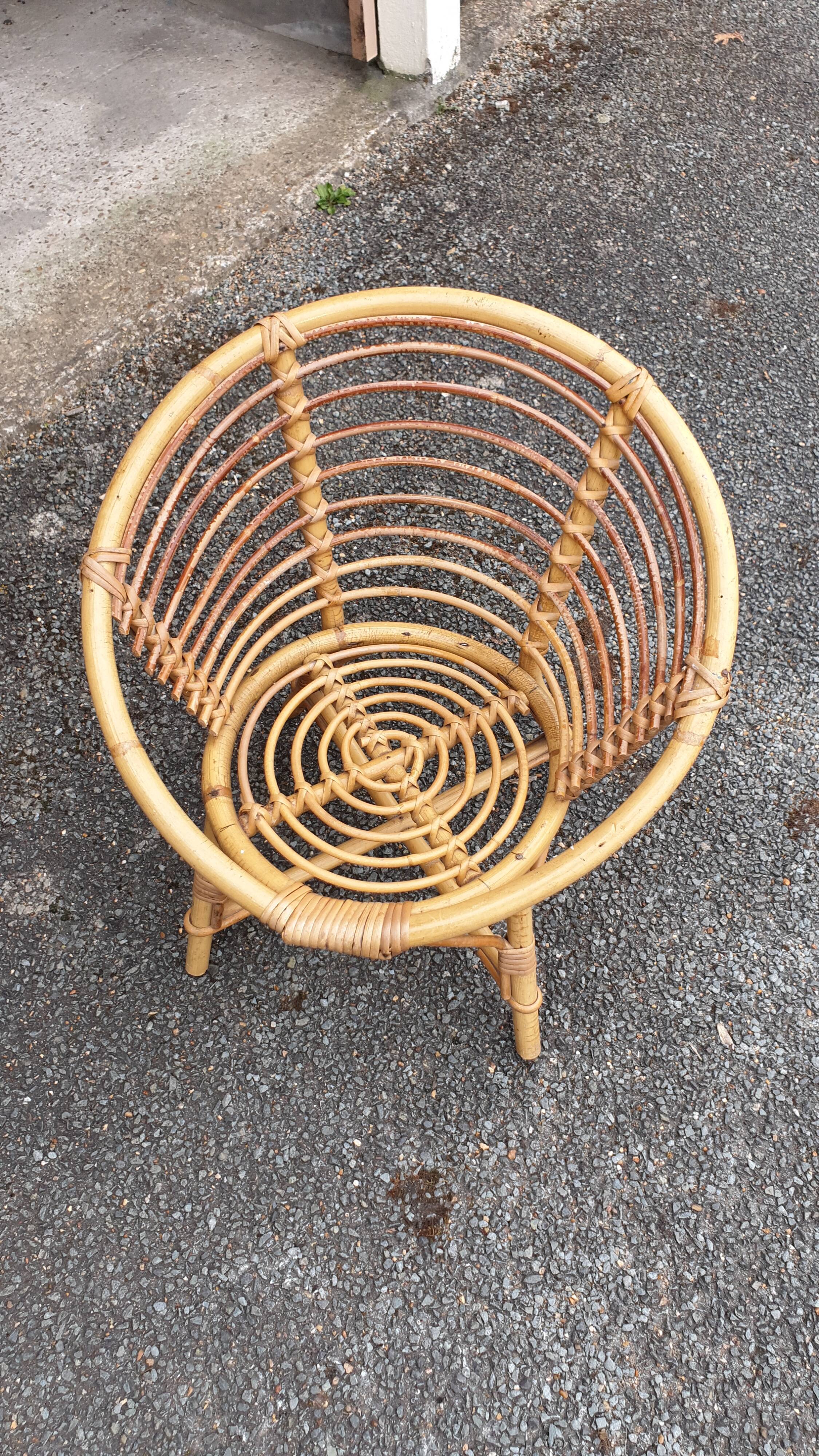 Rattan armchair for children