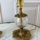 Pair of table lamps in bronze and glass early twentieth century