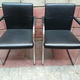 Antonio Citterio armchair leather and chromed steel Vitra edition