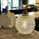 Set of two vintage pine cone lamps