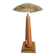 Lampe sculpturale moderniste bois/chrome/Laiton martelé- Époque 1970