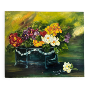 Bouquet de fleurs, technique