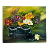 Flower bouquet, knife technique, signed