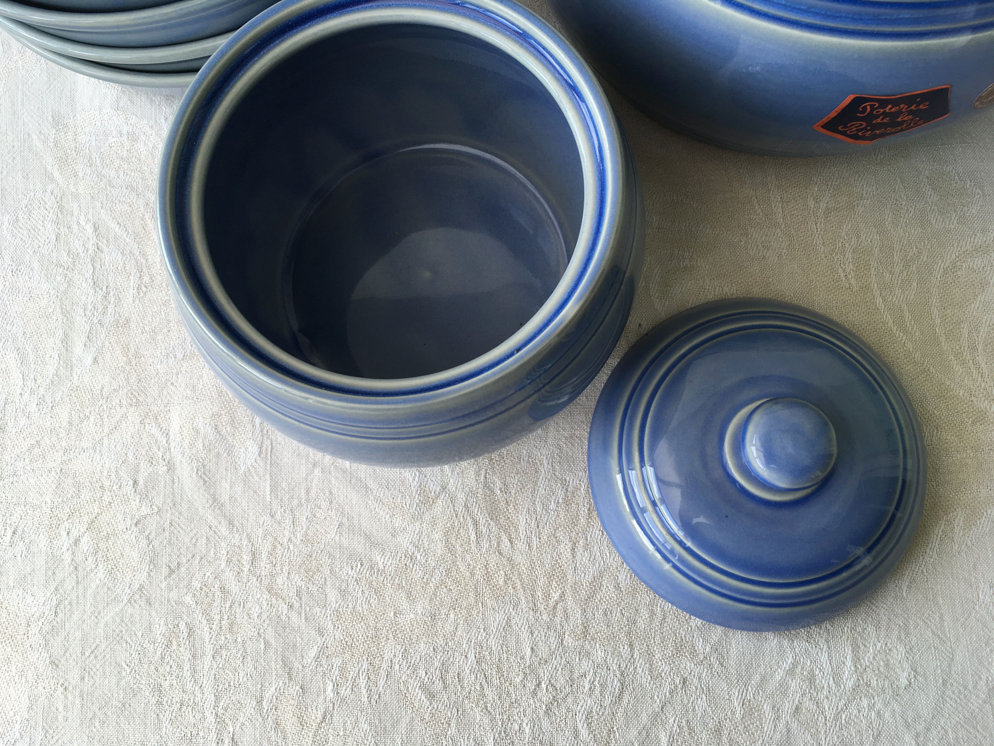 Service lavender blue sandstone plates