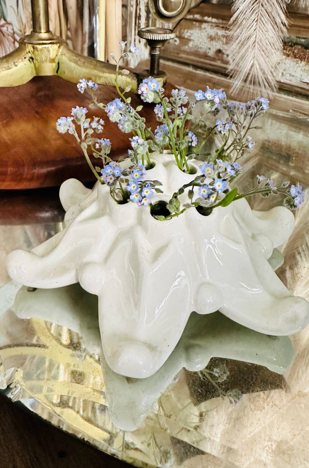 Antique ceramic single-flower vase