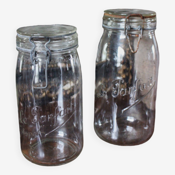 Lot 2 Transparent Glass Jars The Perfect Large Format