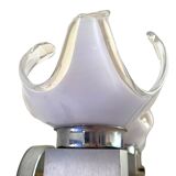 Paire d'appliques verre murano blanc, Mazzega