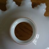 Opaline pendant light with claw and ceiling rose