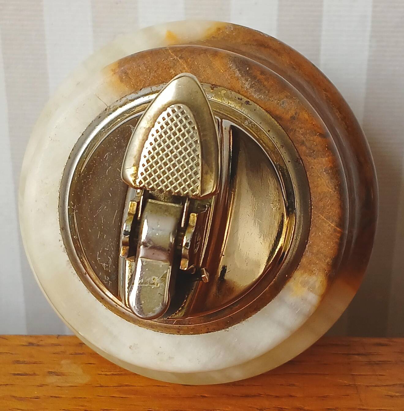 Amber Marbled Onyx Table Lighter