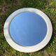Miroir rond blanc en plastique vintage