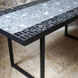 Ceramic and metal coffee table 60s