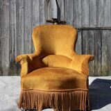 Velvet armchair, 20th century