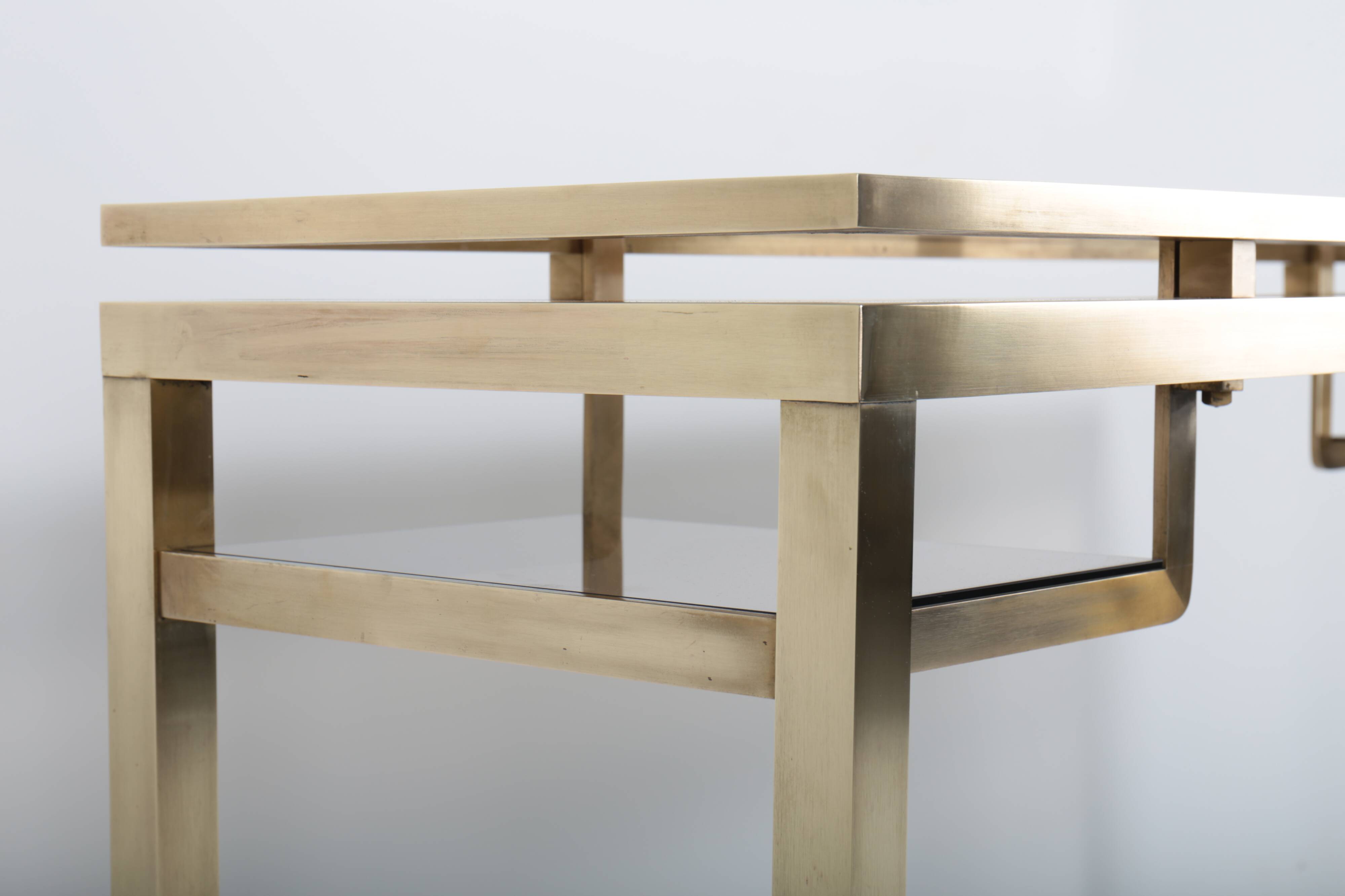 Brass console by Guy Lefevre, 1970s