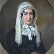 19th Century Portrait of Lady W/A White Bonnet-Oil Painting