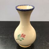 Ancient vase Quimper ceramics painted made a france vintage