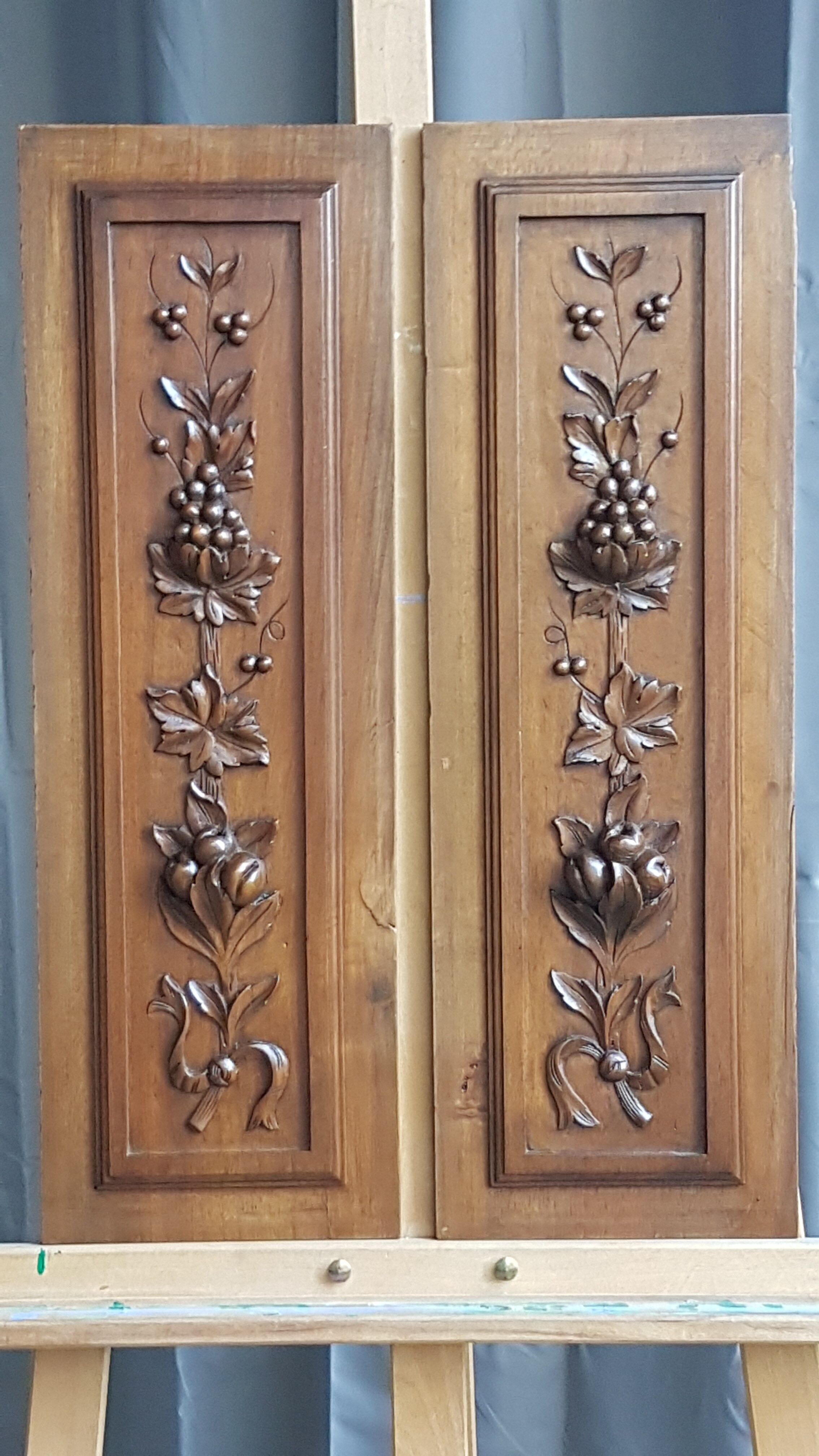 Pair of decorative panels former 19th century