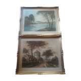 Pair of engravings by Francis Roth and Camilla Lucas 1936