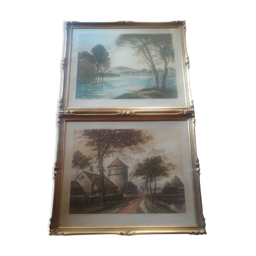 Pair of engravings by Francis Roth and Camilla Lucas, 1936